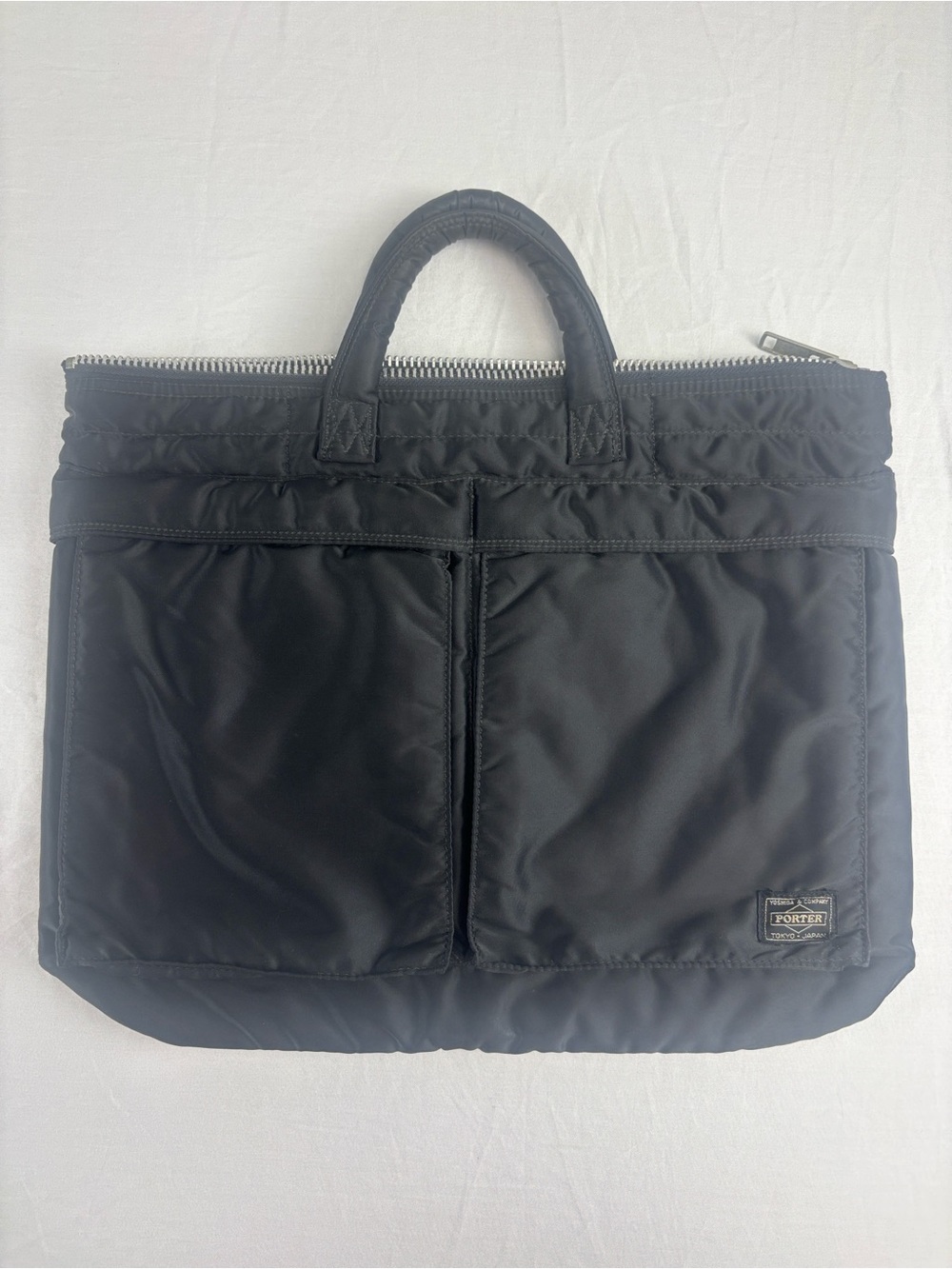Yoshida & Co. Porter Black Tanker Short Tote Bag